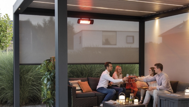 Options de pergola chauffage et éclairage