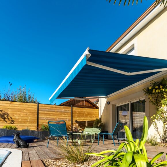 Store banne Linconyl bleu