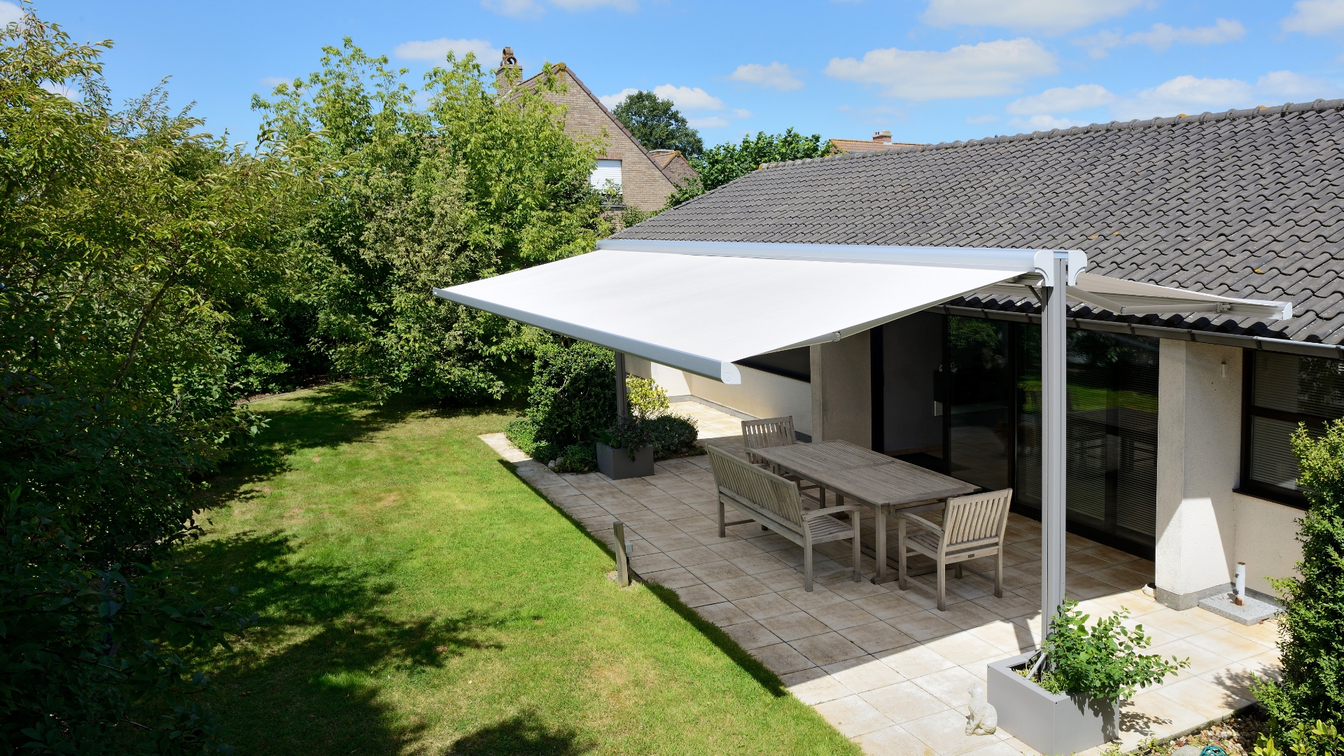 Store double-pente Linconyl blanc